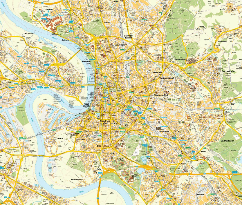 Dusseldorf Map Germany Dusseldorf Map Germany